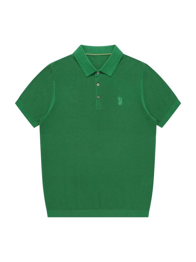 Men's Polo Pique Short Sleeve Knit Green SW23ESW03GR - SOLEW - BALAAN 1