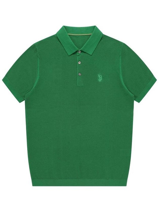 Men's Polo Pique Short Sleeve Knit Green SW23ESW03GR - SOLEW - BALAAN 2