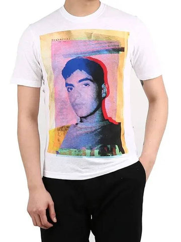 Face printing short sleeve t-shirt S71GD0478 - DSQUARED2 - BALAAN 1