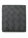 Intrecciato Slim Half Wallet Black - BOTTEGA VENETA - BALAAN 3