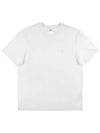 Embroidered Logo Cotton Short Sleeve T-Shirt White - AMI - BALAAN 2