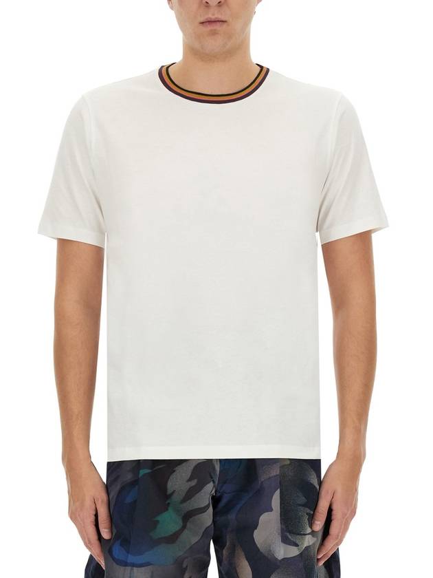 round neck short sleeve t-shirt white - PAUL SMITH - BALAAN 4