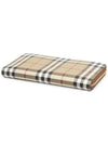 Check Leather Ziparound Long Wallet Beige - BURBERRY - BALAAN 4