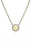 Miller Pave Logo Delicate Necklace Rose - TORY BURCH - BALAAN 2