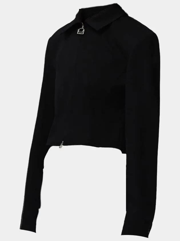 Women s Wool Crop Shirt Black M241SH16843B - WOOYOUNGMI - BALAAN 2