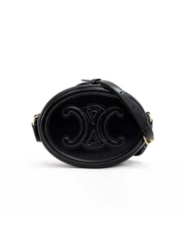 Cuir Triomphe Calfskin Cross Bag Black - CELINE - BALAAN 4