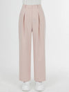 Meryl Office Setup Pintuck Secret Banding Basic Straight Wide Slacks Pants Powder Pink MERYL08PP - RAMUSTUDIO - BALAAN 2