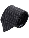 Ferragamo Men's Silk Jacquard Tie 35 0943 F NERO 0768435 - SALVATORE FERRAGAMO - BALAAN 1