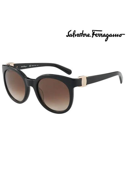 Round Sunglasses Black - SALVATORE FERRAGAMO - BALAAN 2