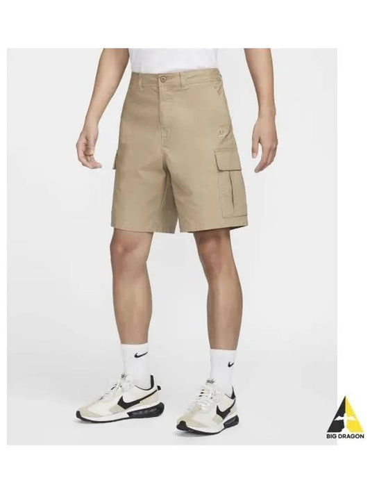 Club Woven Cargo Shorts M Khaki FN3518 247 - NIKE - BALAAN 1