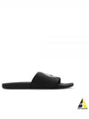 V Emblem Logo Slippers Black - VERSACE - BALAAN 2