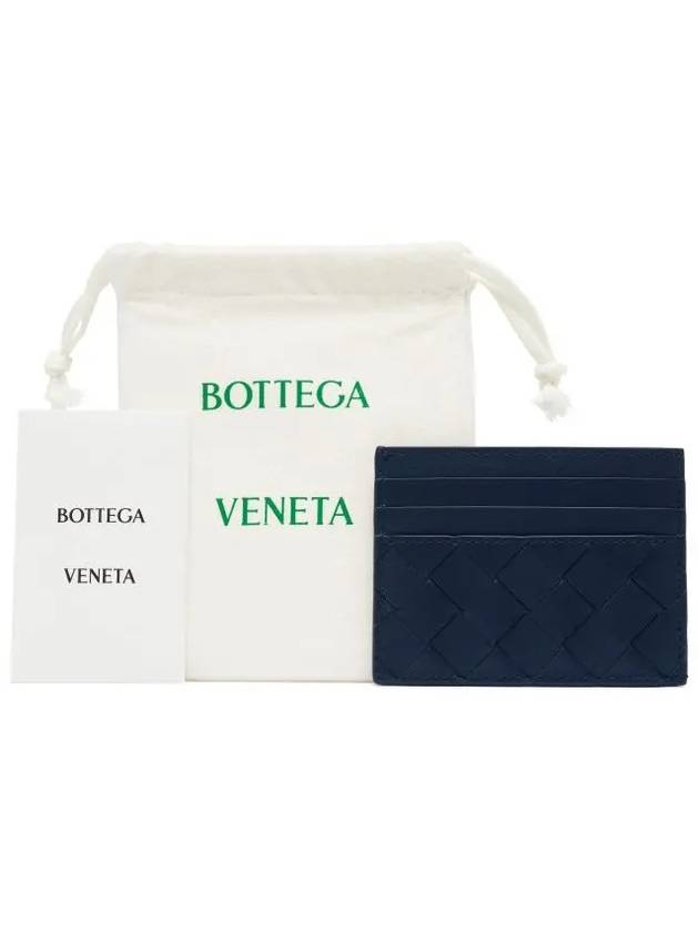 Intrecciato Leather Card Wallet Navy - BOTTEGA VENETA - BALAAN 5