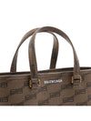 BB Monogram Coated Canvas Signature Small East West Shopper Tote Bag Beige Brown - BALENCIAGA - BALAAN 9