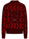 Keith Cross Bones Face Relaxed Crew Knit Top Red - ACNE STUDIOS - BALAAN 2