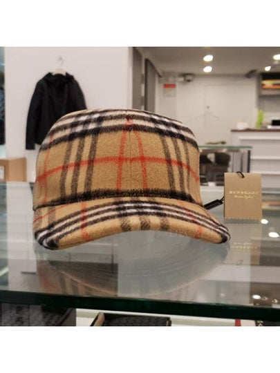 Wool Vintage Check Ball Cap Camel - BURBERRY - BALAAN 2