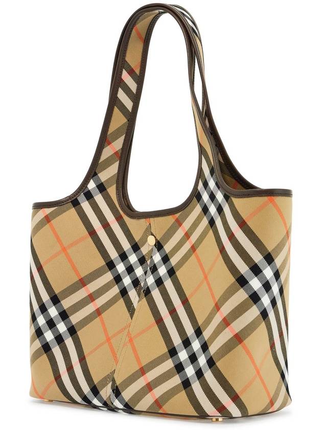 Check Small Tote Bag Sand - BURBERRY - BALAAN 3