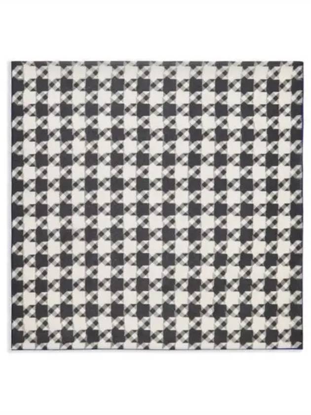 Houndstooth Silk Scarf Black - BURBERRY - BALAAN 2