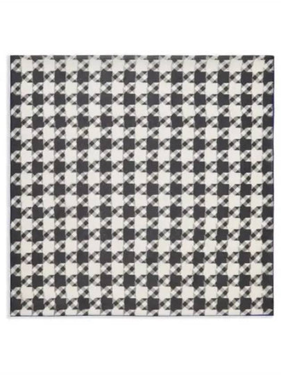 Houndstooth Silk Scarf Black - BURBERRY - BALAAN 2