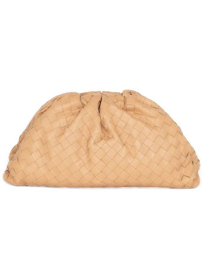 Intrecciato Nappa Leather Dumpling Clutch Bag Almond - BOTTEGA VENETA - BALAAN 2