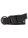 Logo Buckle Belt Black - STONE ISLAND - BALAAN 2