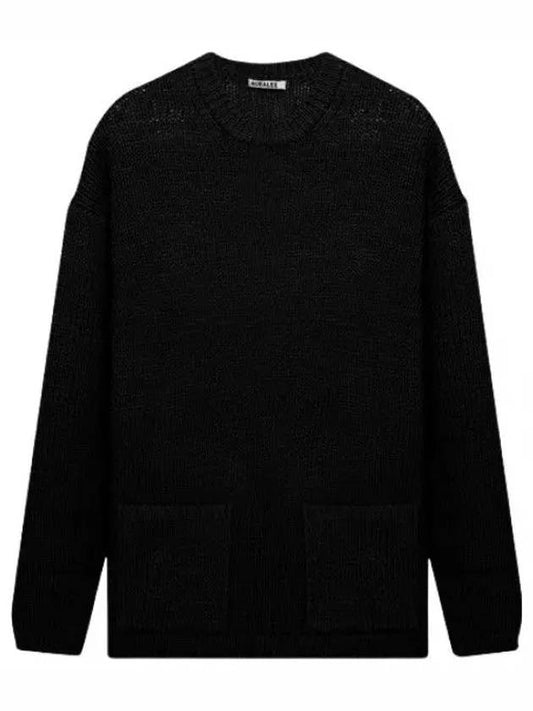 wool felt yarn knit men - AURALEE - BALAAN 1