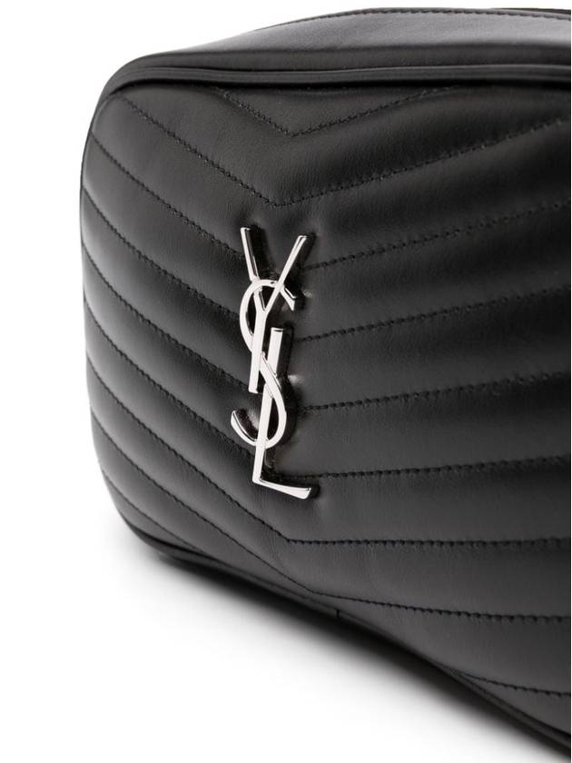 Lou Quilted Leather Mini Cross Bag Black - SAINT LAURENT - BALAAN 6