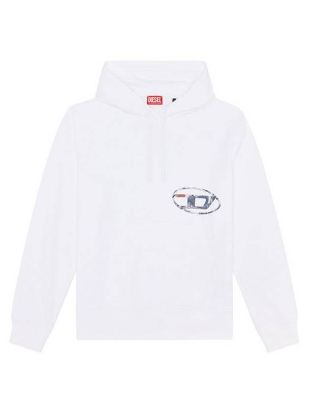 S Macs Hood L4 Loose Logo Hoodie White - DIESEL - BALAAN 2