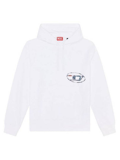 S Macs Hood L4 Loose Logo Hoodie White - DIESEL - BALAAN 2