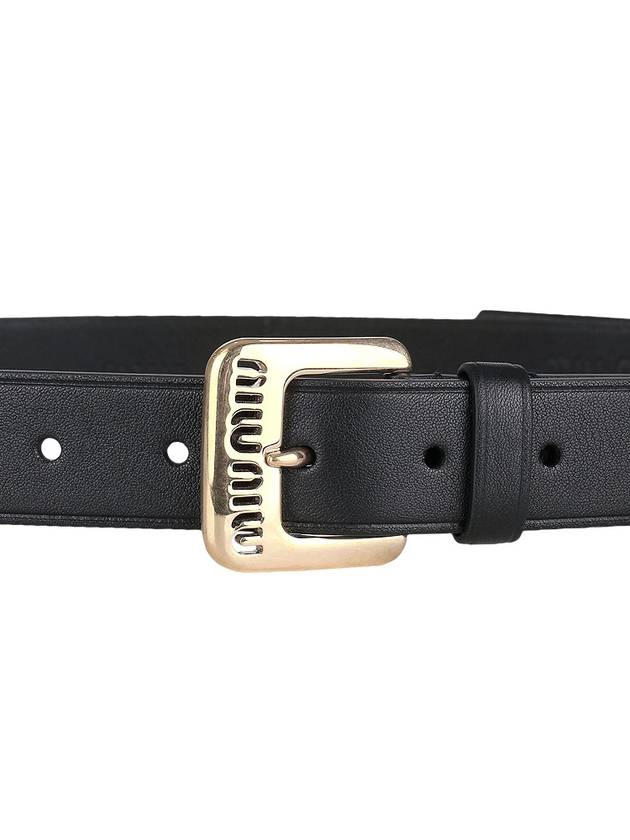 Nappa Leather Belt Black - MIU MIU - BALAAN 8