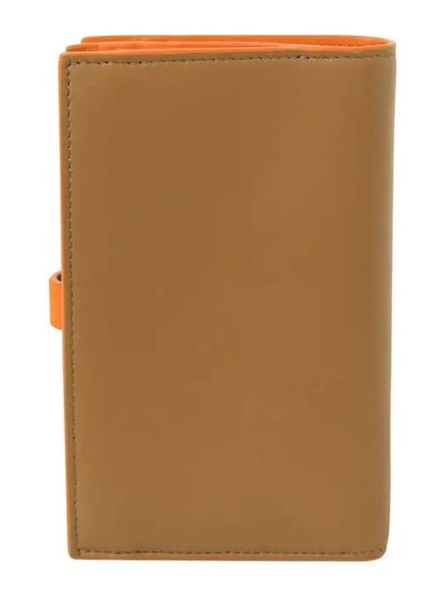 Bicolor Nappa Leather Medium Wallet Orange - BOTTEGA VENETA - BALAAN 3