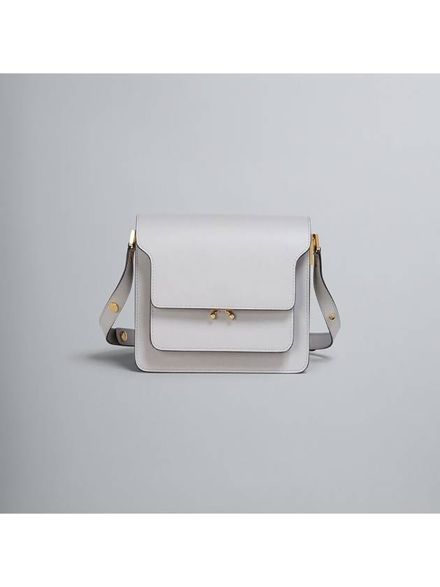 Saffiano Trunk Medium Shoulder Bag Light Grey - MARNI - BALAAN 2