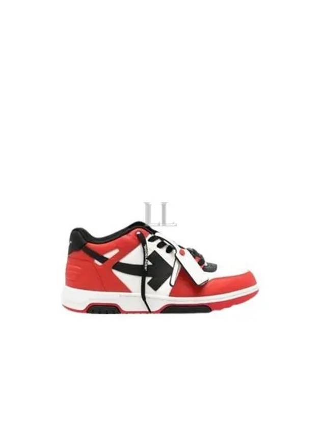 Out Of Office Leather Low Top Sneakers Black - OFF WHITE - BALAAN 2