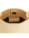 Banner Logo Small Leather Cross Bag Beige - GANNI - BALAAN 9