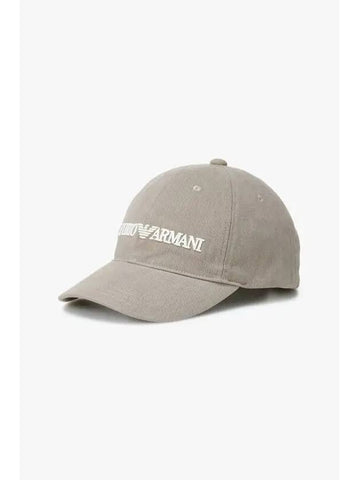 Men s Logo Embroidered Soft Baseball Cap Warm Gray - EMPORIO ARMANI - BALAAN 1