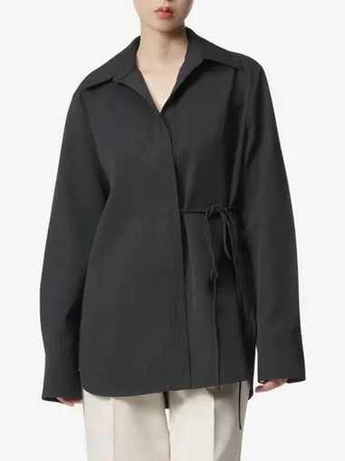 Selftie Wool Shirt Black - JIL SANDER - BALAAN 1