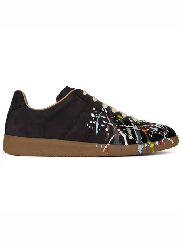 Men's Replica German Army Paint Low Top Sneakers Black - MAISON MARGIELA - BALAAN 2