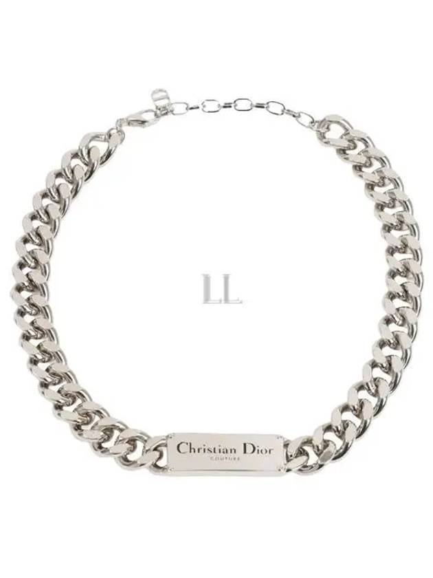 Couture Chain Link Necklace Silver - DIOR - BALAAN 2