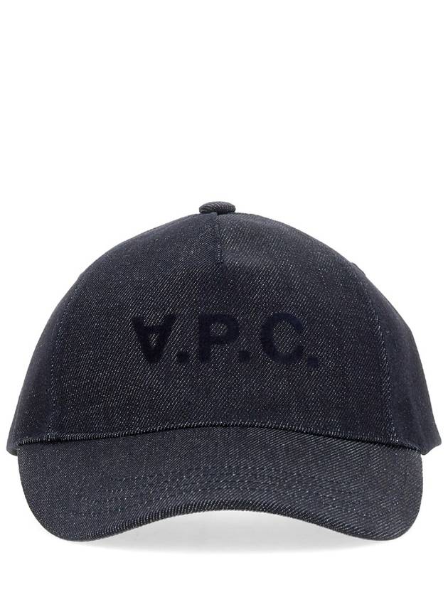 VPC Velvet Logo Denim Ball Cap Blue - A.P.C. - BALAAN 2