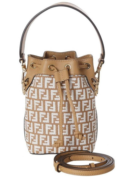 Mon Tresor Raffia Small Bucket Bag White - FENDI - BALAAN 2