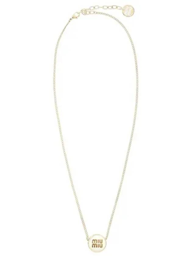 Logo Metal Necklace White - MIU MIU - BALAAN 2