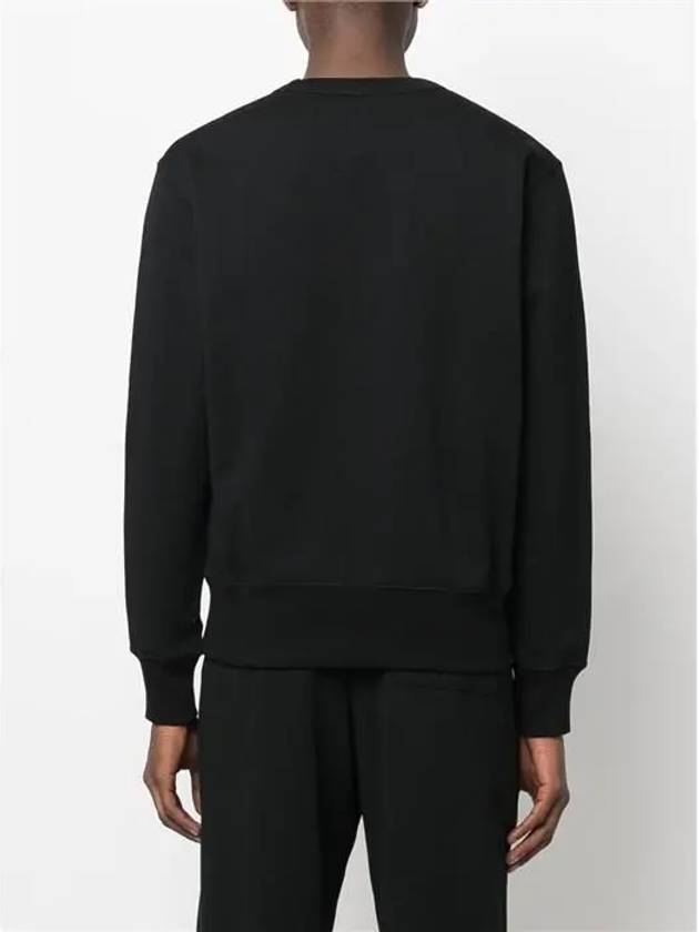 Logo Patch Regular Fit Crew Neck Sweatshirt Black - ACNE STUDIOS - BALAAN 3