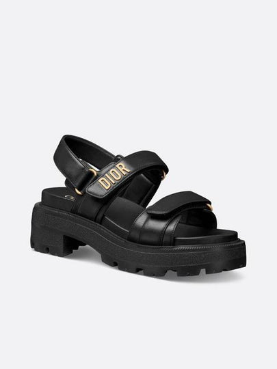 Dioract Platform Lambskin Sandals Black - DIOR - BALAAN 2