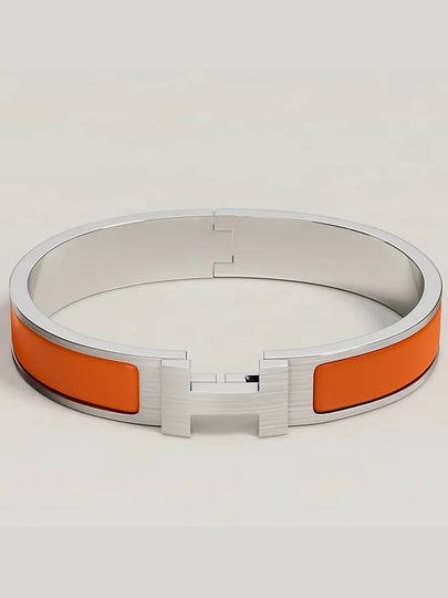 Clic HH Bangle Bracelet Orange Matte - HERMES - BALAAN 2