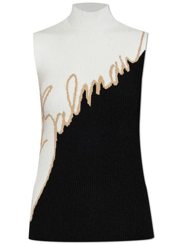 Balmain Ribbed Top, Women's, Black - BALMAIN - BALAAN 1