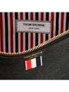 Three Stripes Tab Pebble Document Folio Clutch Bag Black - THOM BROWNE - BALAAN 5