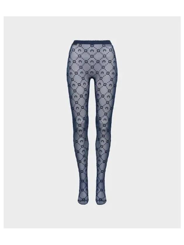 Women s Monogram Mesh FLOCK TIGHTS Navy MOONOGRAM - MARINE SERRE - BALAAN 1