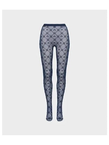 Women s Monogram Mesh FLOCK TIGHTS Navy MOONOGRAM - MARINE SERRE - BALAAN 1