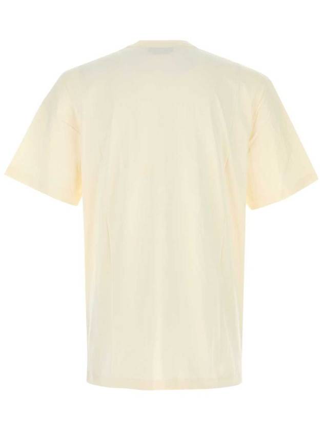 Brushed Logo Short Sleeve T-Shirt White - MSGM - BALAAN 3