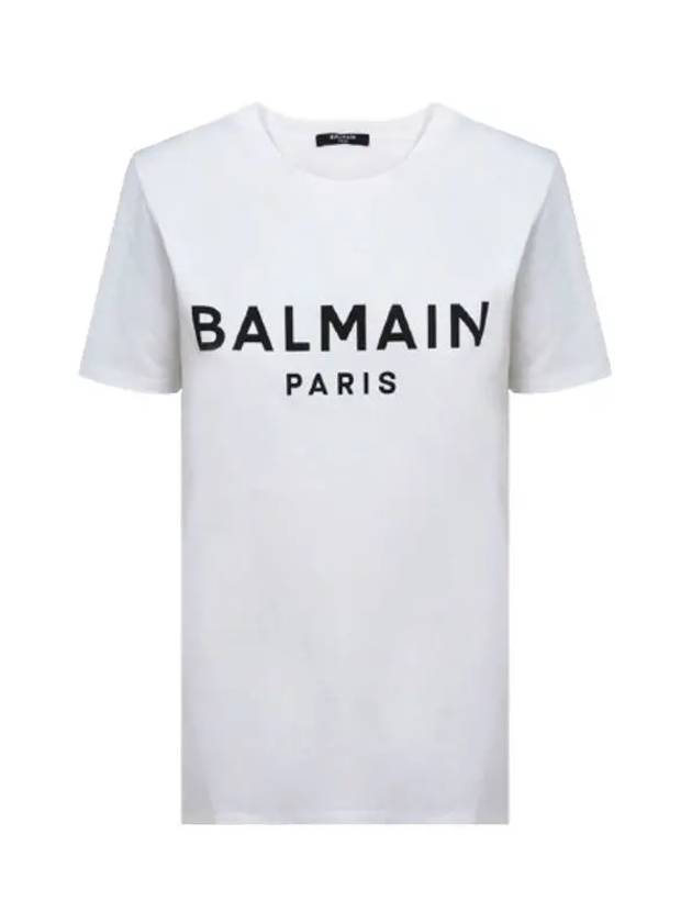 Logo Cotton Short Sleeve T-Shirt White - BALMAIN - BALAAN.