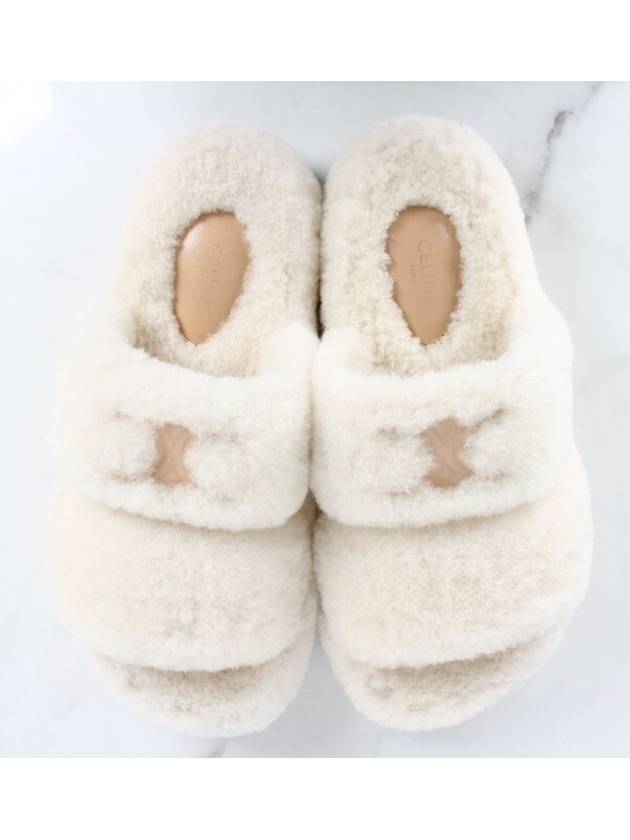 Logo Shearling Slippers 36 5 235 - CELINE - BALAAN 9